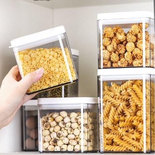 Home Square Moisture-Proof Storage Box Sealed Transparent Food Container Whole Grain Storage Box Kitchen Food Storage