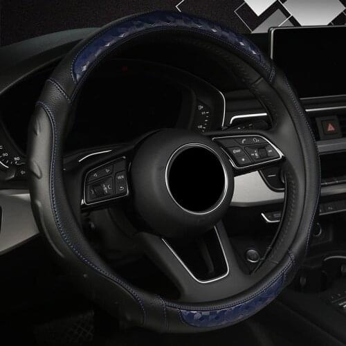 FeKoFeKo Leather Car Steering Wheel Cover For Jaguar XF XE F Pace XJ X-type Ruitar E Pace Emblem S-type auto styling