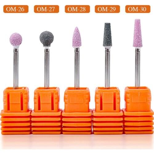 5PCS/lot Nail Drill Bits Quartz stone Electric Mills Cutter Manicure Machine Accessories Polished Pedicure Cuticle Clean Tool
