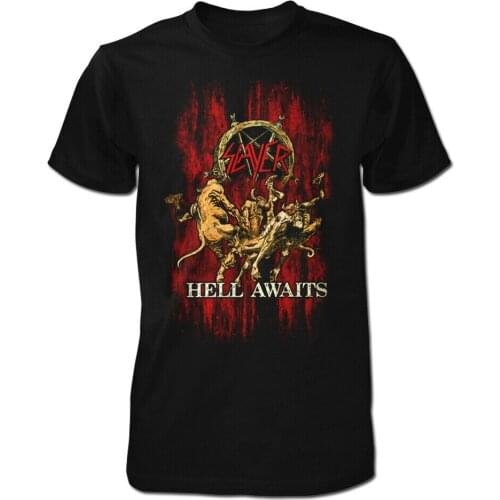 Slayer Hell Awaits Shirt S-3XL Official T-Shirt Thrash Metal Band T shirt Anime