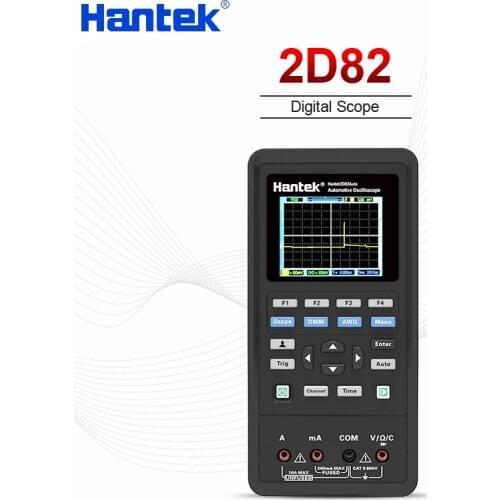 Hantek Digital Osiclloscope 4 in 1 2 Channels Oscilloscope + Multimeter +Automotive Diagnosis+Waveform Generator 2D82 auto I