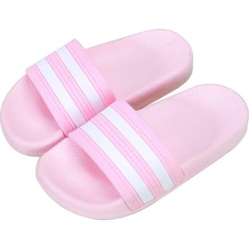 Fashion Stripes Children Slippers Girls Boys Shoes Kids Skid Resistance Soft Home Bathroom Footwear Mix-colors Wholesale