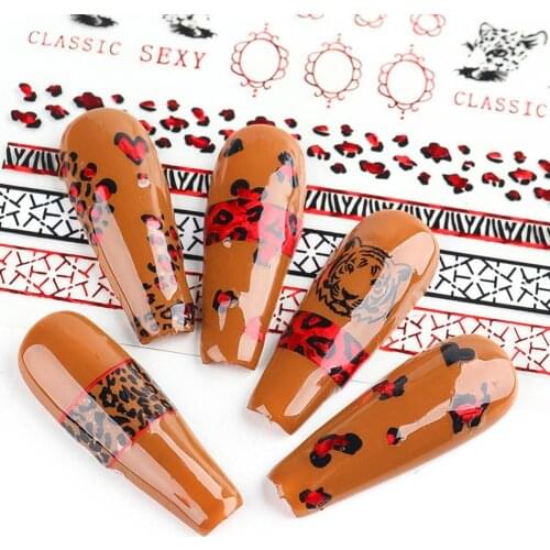 Nail Art Sticker Colorful Retro Funny Nail Art Tips Decoration for Girl
