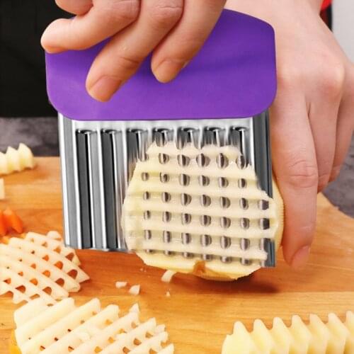 Stainless Steel French Fries Cutter Multifunctional French Fries Wavy Chopper Slicer Durable Kitchen Utensils Slicer