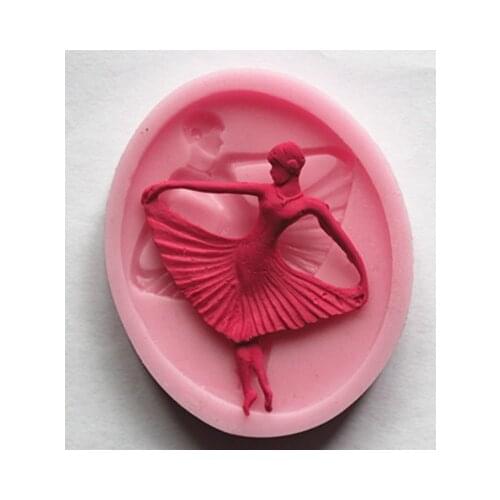 New 3D Dancing Girl Shaped Silicone Cookie Biscuit Mold