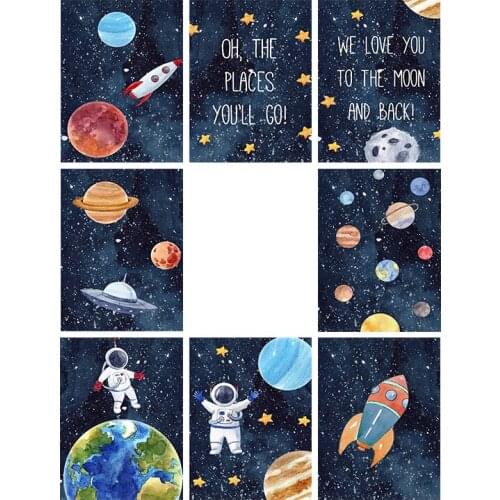 New Diamond painting Cartoon Astronaut Spacecraft 5D DIY Full Square Drill embroidery Cross stitch 3D Round child Drawing
