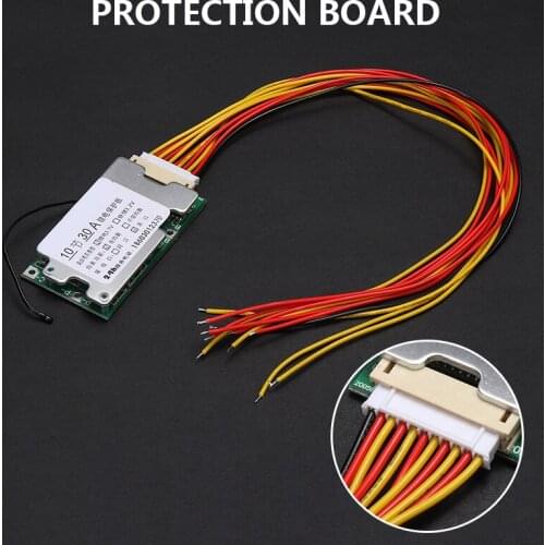 1Pc New 10S 36V 30A Li-ion Cell 18650 Battery Protection BMS PCB Board With Balance Battery Accessories