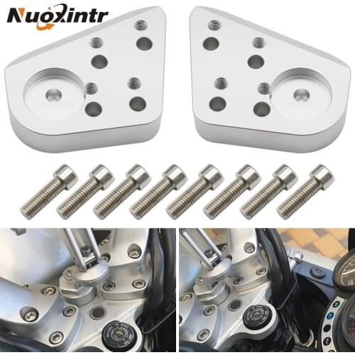 Nuoxintr Silver Motorcycle Handlebar Riser For BMW R1200RT R1150RT R1100RT R1100R R1150R R 1100 1150 1200 RT R Accessories Parts