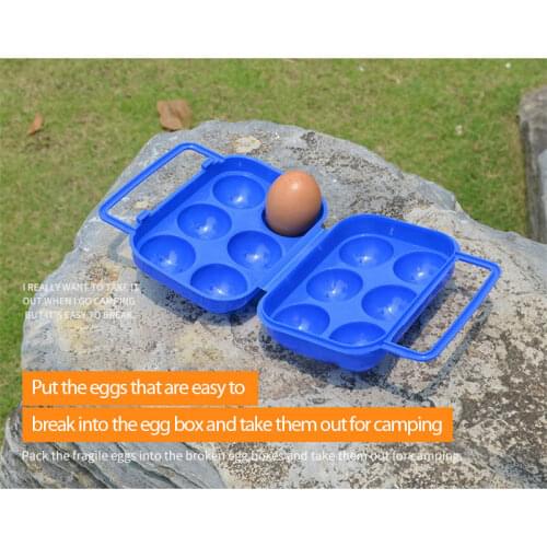 Outdoor Picnic Portable Plastic6Case Egg Case Egg Box Outdoor Picnic Portable Plastic Egg Box Case Folding Basket Portable Carry