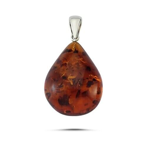 Silver 925 Sterling Natural Baltic Amber Pendant