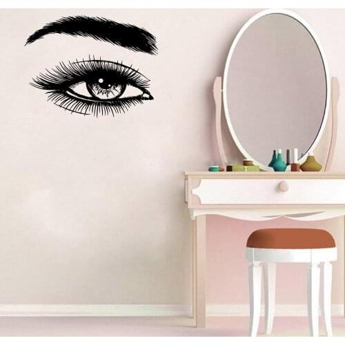 Romantic Eyelash Decorative Sticker Waterproof Home Decor For Home Decor Living Room Bedroom Wall Art MURAL Drop Shipping