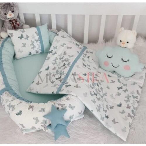 Gray and Dark Green Pikeli Baby Nest Set Baby Slot unisex