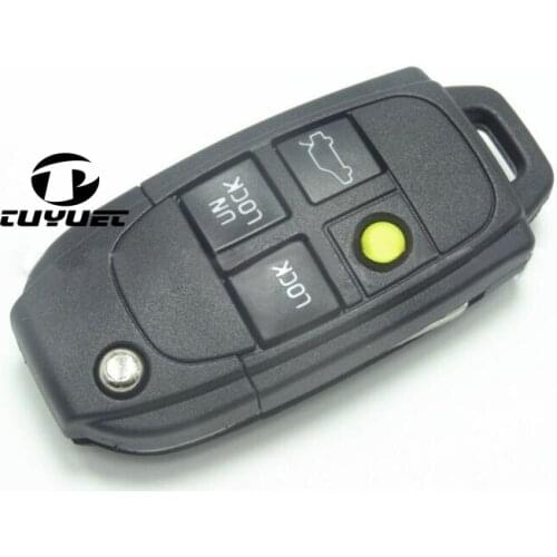 3+1/4 Buttons Flip Folding Remote Key Shell For VOLVO XC70 XC90 S40 S60 S70 S80 S90 V40 V70 V90 C70 Case FOB