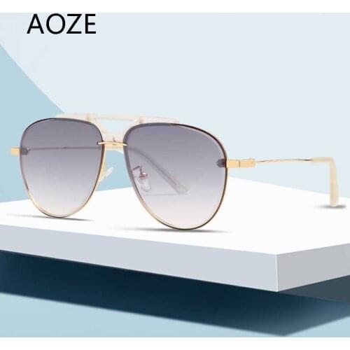 2021 fashion high quality classic gradient style sunglasses men rivet luxury brand design sunglasses 159