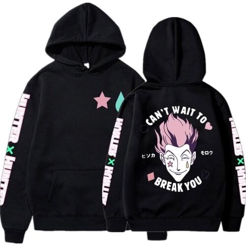 Anime Hunter x Hunter Hoodies HxH Hisoka Sweatshirts Cozy Tops Pullovers Sudadera felpa moletom