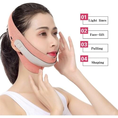 Face Slimmer Beauty Jaw Exerciser Facial Lifiting Belt Slim V-Line Lift Up Belt Reduce Double Chin Bandages Mask Face Care