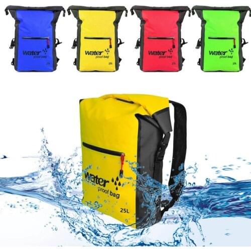 25L Outdoor Waterproof Swimming Backpack Bags Dry Bag Roll Top Sacks Storage Bag for Rafting Kayaking Swimming Trekking Diving