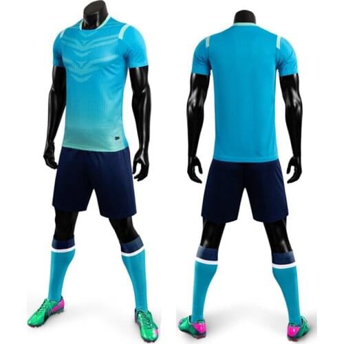 High Quality Football Jerseys 2020 Kids Men Blank Soccer Jerseys Set Breathable Soccer Training Suits Uniforms Sportswear Custom