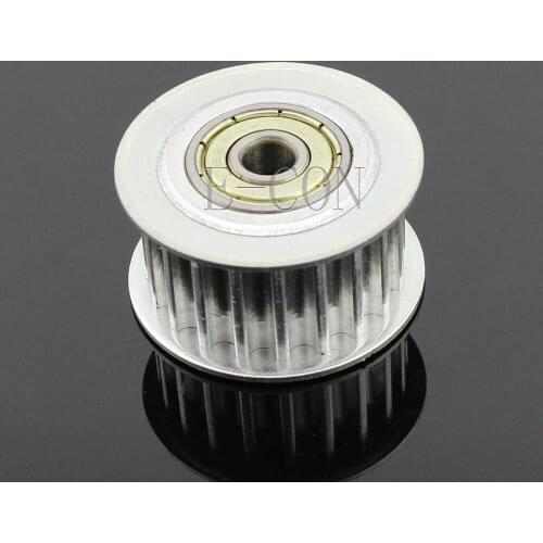 1pcs HTD 5M20T 8mm Bore 21mm Width Aluminum Timing Belt Idler Pulley With Bearing 20 Teeth