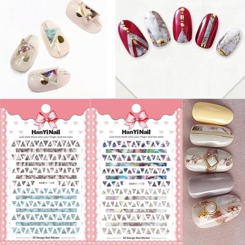 1pc Snake Design 3d nail sticker Marbling Print Sticker for Nail Decorations landscape stripe nail decal decorations stickers