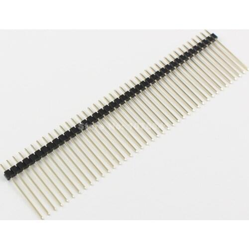 10pcs Gold Plated 2mm 2.0mm Pitch 40 Pin Double Male Long Header Strip L= 19mm