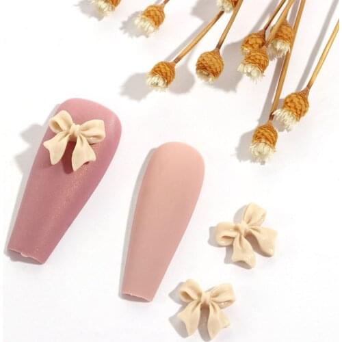 10pcs Bowknot 3D Nail Decorations Bow Ornament Bowknots Nail Accessories Silicone Valentine Manicure DIY For Nails Design