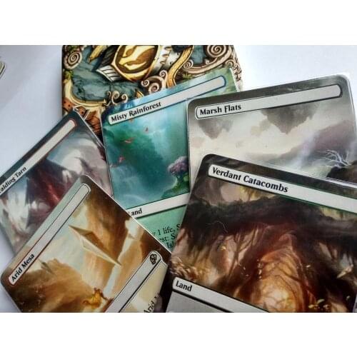 10 Fetch Lands Full Art Land PACK Magic mtg altered art