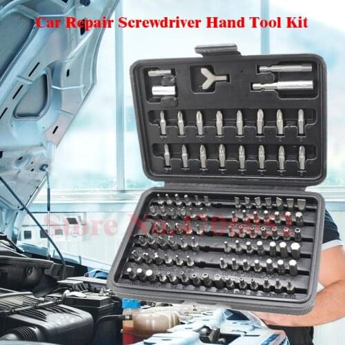 100pcs Screwdriver Security Bit Set Torx Tamper Screws Hex Key Phillips Slotted Tri-Wing Car Repair Screwdriver Hand Tool Kit