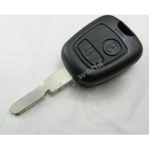 2 Buttons Blank Remote Key Shell For Peugeot 406 407 408 607 Fob Case Cover With Logo + Free Shipping