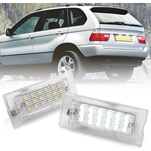 2pcs Canbus No Error LED License Number Plate Light For BMW E53 X5 1999-2003 E83 X3 2003-2010