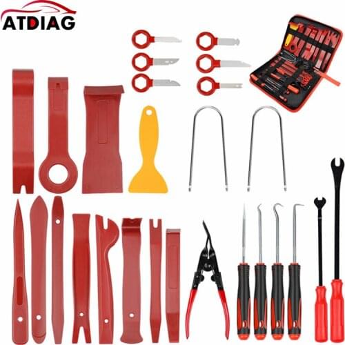 27pcs Remover Removal Puller Pry Tool Car Door Panel Trim Upholstery Retaining Tweezer Clip Plier Tool Hand Tool Set
