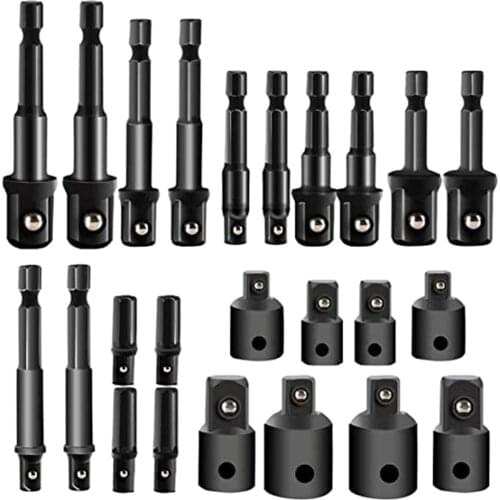 7PCS Impact Extension & Socket Adapter H-ex Shank Drill Extension Bit Socket Set Kit Portable