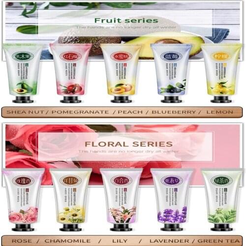 Anti-cracking Plant Fruit Hand Cream Moisturizing Hand Massage Lotion Repair High-grade Nourishing Hand Care Winter Gift TSLM1