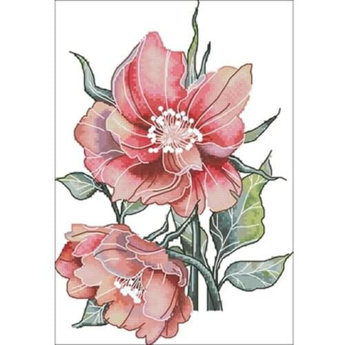 Wild rose flower patterns Counted Cross Stitch 11CT 14CT DIY Chinese Cross Stitch Kits Embroidery Needlework Sets home decor