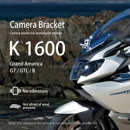 BikeGP Recorder holder for GoPro camera Bracket fits for BMW K1600B K1600GA K1600GT K1600GTL K 1600 B GA GT GTL