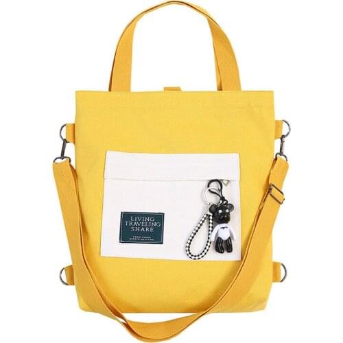 Women Canvas Shoulder Bags Environmental Foldable Shopping Bag Tote Package Crossbody Bags Beach Bag Casual Handbag For Girl