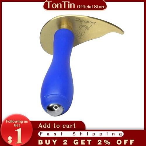 Tontin Copper Whole Body Deep Tissue Muscle Massage Tool Brass Guasha Beauty SPA kit Health Scraping T Shape Board