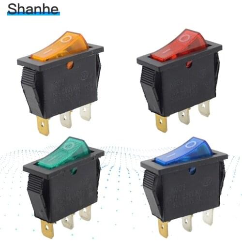 KCD3 red/green/yellow/blue Light 3PIN Car Boat Rocker Switch