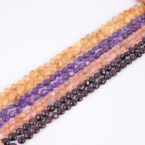 Natural Cabochon Stone Green Aventurine Lapis Chip beads 1 Strand Spacer Beaded for DIY Bracelet Jewelry Making Accessories