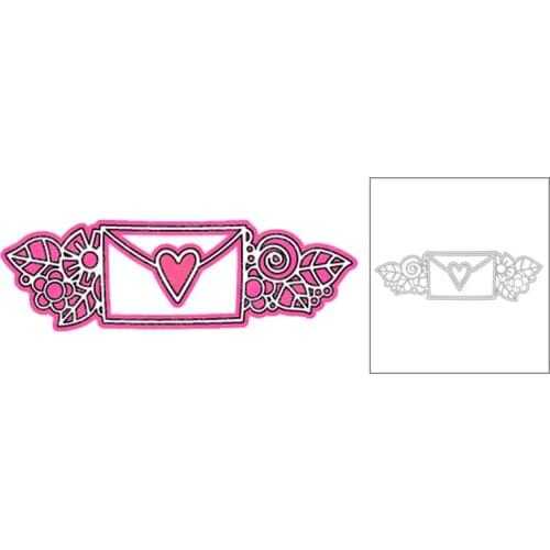 2020 New Heart Shape Envelope Edge Embossing Metal Cutting Dies For DIY Making Greeting Card Paper Album Scrapbooking No Stamps