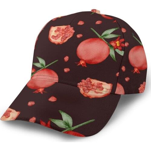 2021 New Baseball Cap Fishing Caps Men Outdoor Hunting Hat Hiking Hat Pomegranate Green Leaf