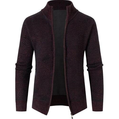 2021 autumn/winter mens cardigan stand-up collar cashmere and thick cardigan jacket；Size（M-3XL）;Gennem Skyerne;DS6005