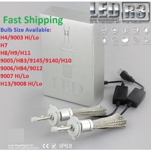 New 80W Car Auto 9600LM Cree Chip LED Headlights Kit Bulbs H4 Hi/Low H7 9005 9006 9007 H8 H9 H10 H11 H13 Plug&Play For Most Cars