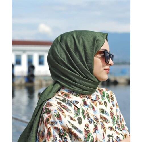 Salland Silky Grass Green Color Shawl Comfortable Product Fashion Flexible and Breathable Comfortable Fabric Quality Robust Original Non-Iron Easy Wear Scarf 1st Quality Shawl Stylish Designs Daily Useful Hijab IT2014