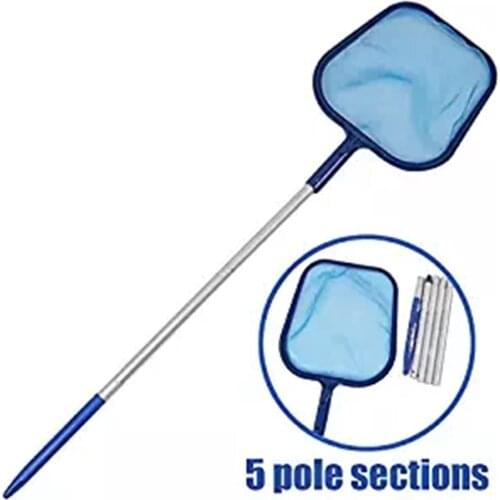 Swimming Pool Cleaning Net Mesh Leaf Catcher with Deep Bag 5 Section Poles Professional Pond Fountain Rubbish Skimmer Dropship