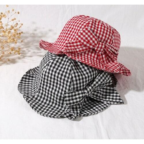 Sunscreen Soft Cotton Summer New Baby Hat Outdoor Bowknot Bucket for Princess Baby Girl Hat Newborn Sun Hats Panama Cap 3-24M