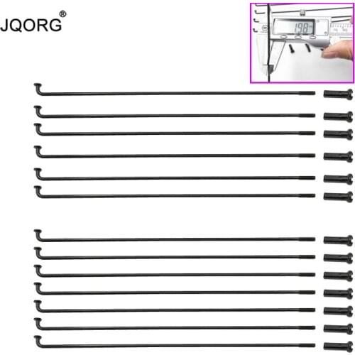 14G 2.0mm Black Color Spokes Match With Black Color Nipples 45# Steel Material J-bend Mountain Bike Spokes 37 Pieces A Lot