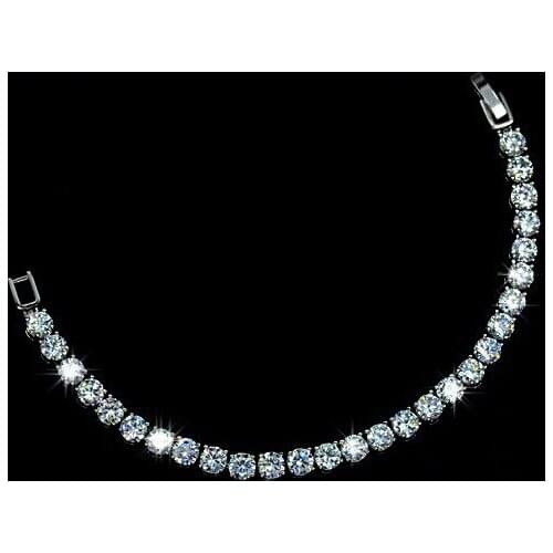 High Quality Silver Plated Fashion charm Shiny Austria Crystal Bracelets & Bangles Women Accessories Wholesale Fashion Jewelry