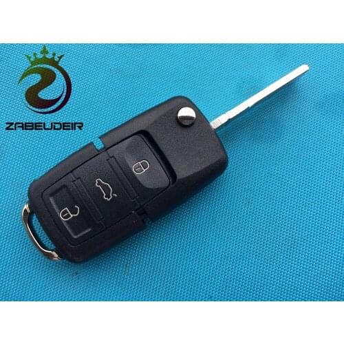 10Pcs Replacement For Skoda Passat Polo Golf Touran Bora Ibiza Leon Octavia Fabia 2/3 Buttons Remote Key FOB Case Blade No Logo