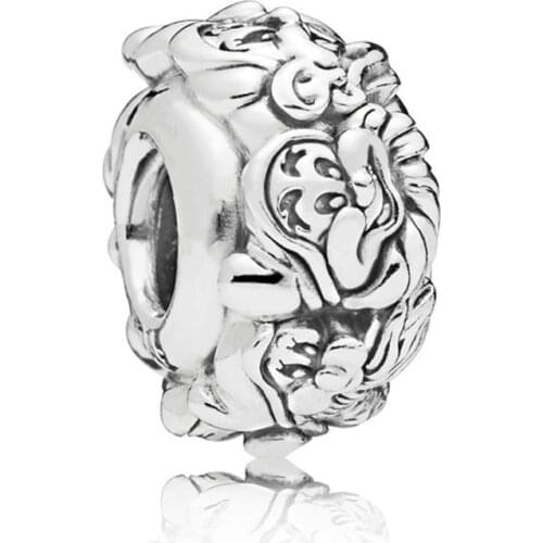 Bewill Valentines Day S925 Sterling Silver Septum Snow Whites Seven Dwarfs Gasket Loose Beads Fit Original Bracelets